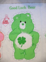 * Care Bears Fabric panel CHEER & GOOD LUCK cut sew 2 sd 14″ PILLOW DOLLS 18X45