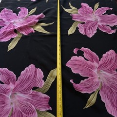 Harriet Sawyer For Euro American Text Corp Fabric Black Pink Lilly 161x 116”