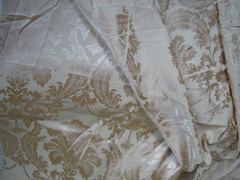 Damask Jacquard Brocade Fabric Gold on Gold 60″ w x 3.45 yds + 27″ w x 60″