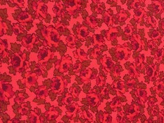 Vintage Wool/Wool Blend Fabric 3 Yards, 60″W Red Print