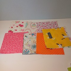 190 Squares 6″ x 6″ Fabric Cotton Quilting Floral Stars Dots