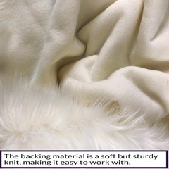 Bianna Ivory/Off White Faux Fur Fabric, by The Yard, American Seller, Luxury …