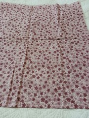 Pretty Feedsack Flour Sack Repreduction Fabric Rosy Pink & Mauve Flowers 22×44″