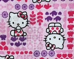 Hello Kitty Packed Butterfly and Hearts Purple Cotton Sanrio Fabric BTY YOU PICK
