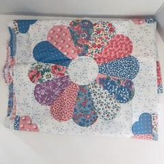 One Yard 36”x44” Cranston VIP Cheater Quilt Fabric Floral Pastel Pink Blue Craft
