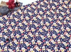 DIY Japanese Fabric Cotton Shiba Inu Kimono Curtain Craft Cloth Animals Printed