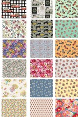 Farmhouse Spring Flowers Flat Fold Assortment 10 Yard Bundle Cotton Fabric