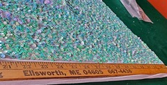 Vintage Gorgeous Heavy Sequined Fabric 72″ X 60″ (2yds) Evening Gown Weddings