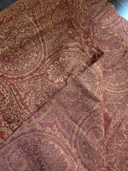 Golden Yellow & Red PAISLEY Deep BOUTIQUE Reversinlble? Fabric 41 X 45