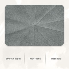 20 PCS Grey 8×12 In 1.5mm Thick Stiff Nonwoven Felt Fabric Craft Sheets Pack