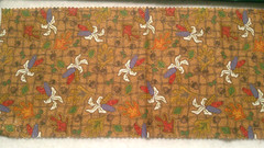 Fabric Red Rooster “Corny Oak” Cornucopias filled w/Harvest, Corn 3 Pcs $2.95