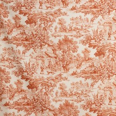 Toile de Jouy Various Colors by the Metre | Height 280cm | 100% Cotton