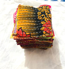 Kantha Fabric Snippets Scraps / Junk Journal / kantha scraps bundle Fat Quarter