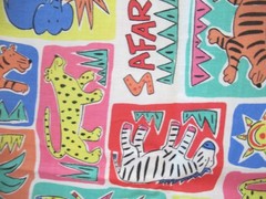 Princess Fabrics, Inc. SAFARI Animal Print Cotton FABRICS 1 1/2 YX4 4″ VTG