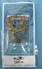 Cape Cod Kid’s Map Organic Cotton Fabric Panel by Quilt-ish Cape Cod 13.25 x 17