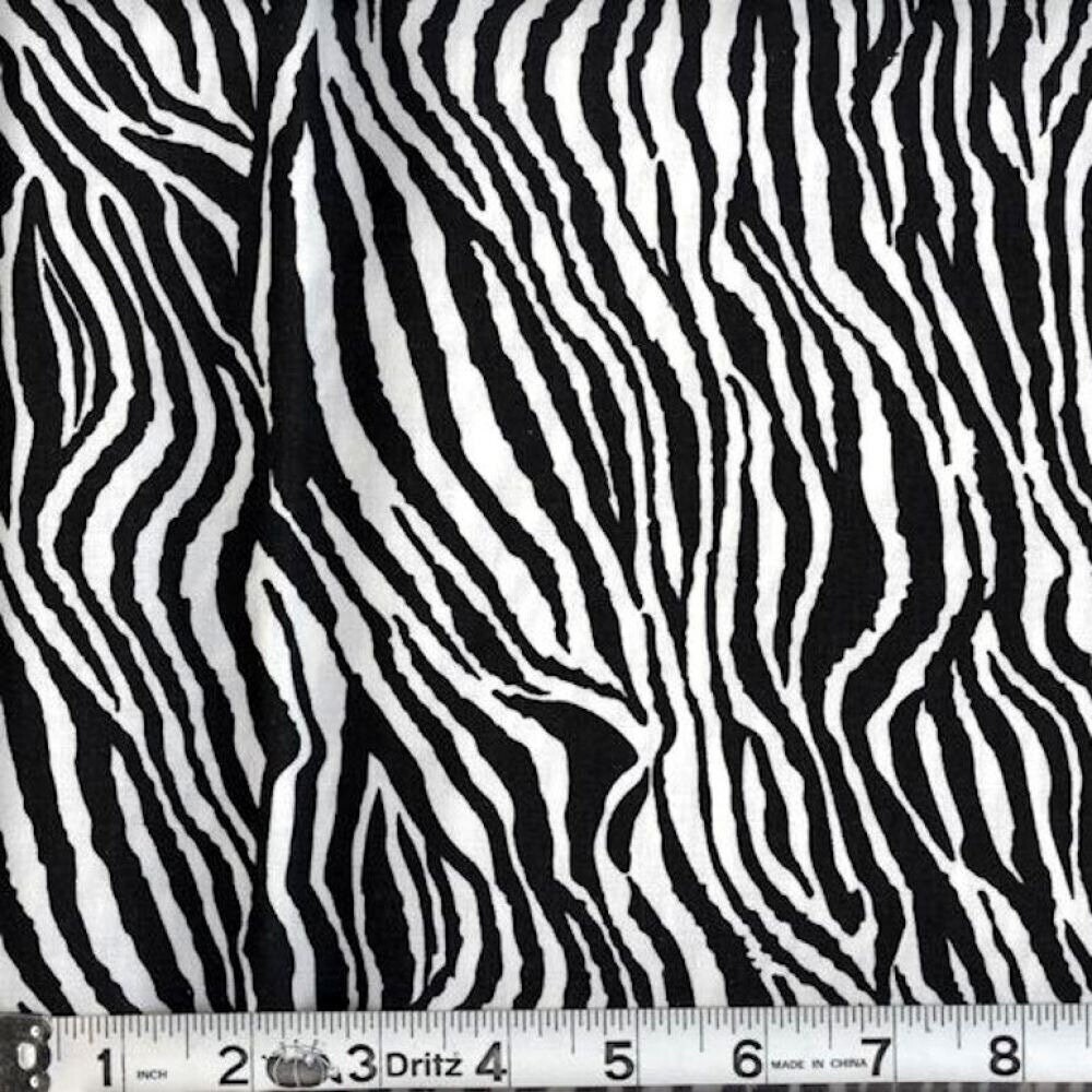 2 yds ZEBRA STRIPE Animal 100% Cotton Fabric EXOTIC