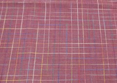 3+ Yds Fabric Mauve Multicolor Plaid Polyester Blend 45 In Wide Lightweight
