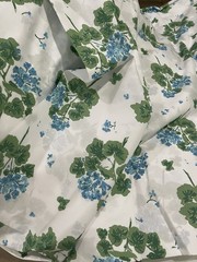 $158 Matouk Italy New 500TC Cotton Percale 120” Geranium By YARD Fabric Blue