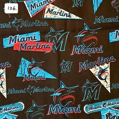 Sports Cotton Fabric by the ½ yard- Baseball Teams