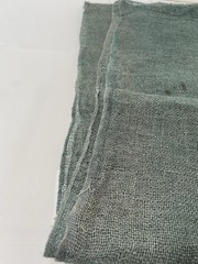 Antique Japanese BORO Indigo Kaya Mosquito Net Fabric Faded Asagi Blue Long