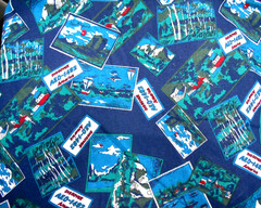 Vintage United States America Travel Fabric Geography Vacation History 68″ x 58″