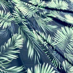 FREE SHIPPING Spandex Fabric Leaves Print Stretch 60″wide by yard for Swimwear