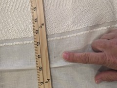 Martyn Lawrence Bullard Nomad Stripe Blanco Sheer Fabric 127″ X 82″