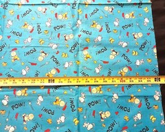 Vintage Peanuts Charlie Brown & Snoopy Baseball POW Fabric NOS 2000