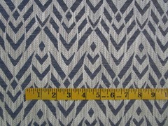 Cervantes Woven Fabric in Navy & Beige Gaston y Daniela 65″L x 55″W Global Geo