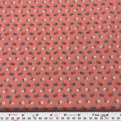 Vintage Florals on Mauve Unbranded Cotton Fabric by the HALF YARD 18″ x 44″