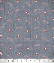 NEW! Houston Astros MLB Baseball Chambray 100% Cotton Quilting/Craft/Mask Fabric