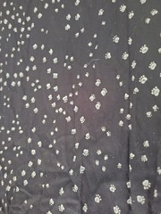 Black With White Paw Prints Fabric100% Cotton 7 Yard 18” Long Pre-Washed