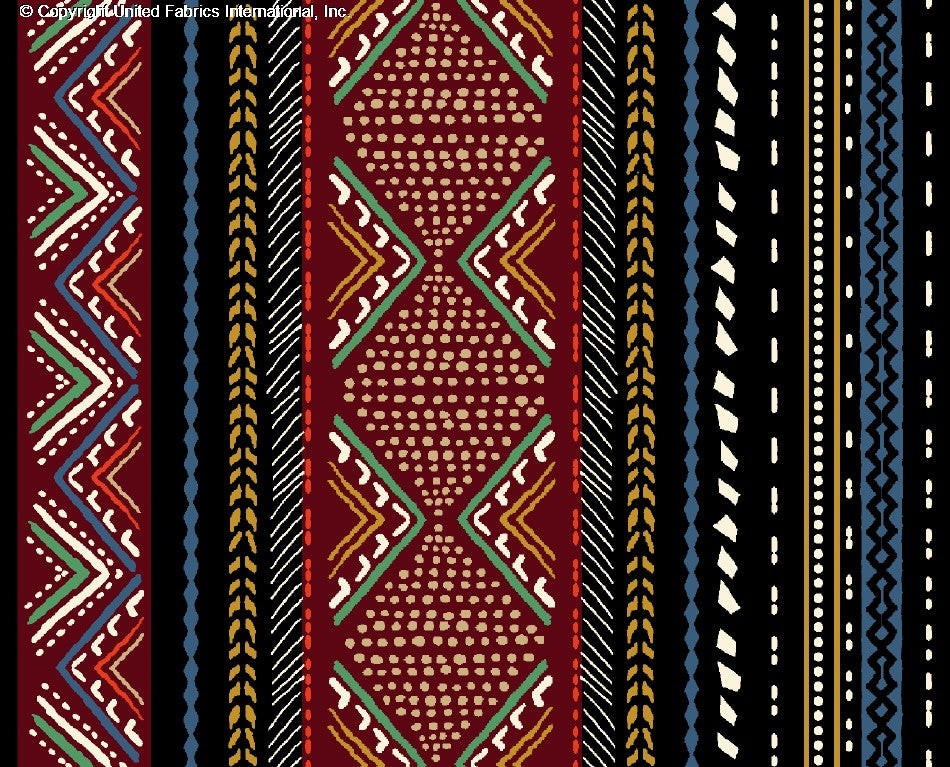 Crepe Techno Printed Meara, Tribal Fabric, Stretch Crepe, Sewing Fabric
