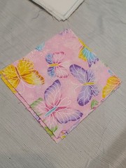 5×5 Quilt Blocks/Fabric (Precut) Lot Of 62 – Butterflies/Tie-dye/plain White
