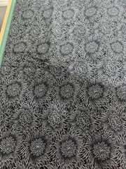 VTG Faye Burgos Marcus Brothers Black Dahlia Metallic Cotton Quilt Fabric BTY