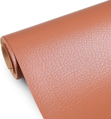 Faux Leather 0.7Mm Upholstery Fabric by the Yard 55X72 Inch Brown | PU Waterproo