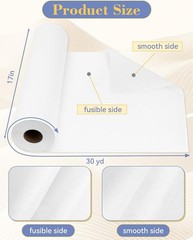 17in x 30yd Medium Weight Non-Woven Interfacing Fabric – Fusible & Durable