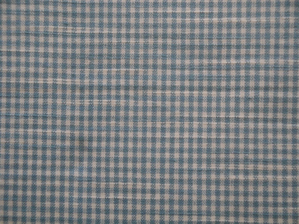 Diamond Textiles Light Blue Chambray Small Check Cotton Homespun Sewing Fabric