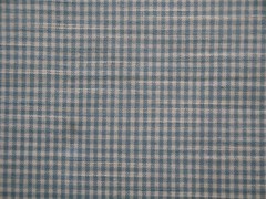 Diamond Textiles Light Blue Chambray Small Check Cotton Homespun Sewing Fabric