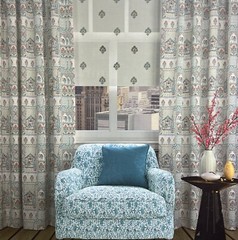 Persian Damask Motif Fabric, 140cm Wide, Upholstery Window Craft, Sold by Yard