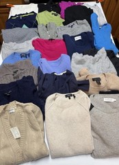 100% Cashmere Fabric Craft Material Up-Cycling Sweater Lot 12 Pounds 25 pieces