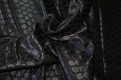 1 Metre – GEOMETRIC EMBOSSED Black Suiting Fabric, Subtle Sparkle, 158cm Wide