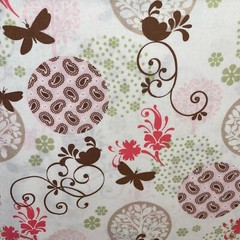 Richloom Butterflies Paisley Print Quilting Decorator Fabric 42” x 27” Vintage
