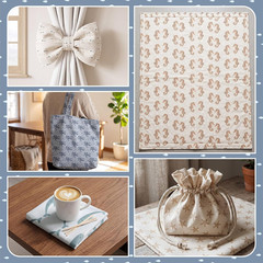 Tigeen 8 Pcs Cotton Quilting Fabric Bundles 18 X 21 Inch Fat Quarters Fabric