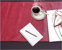 Moisture-Resistant Burgundy Faux Leather Fabric – 54″ x 36″ for Upholstery.