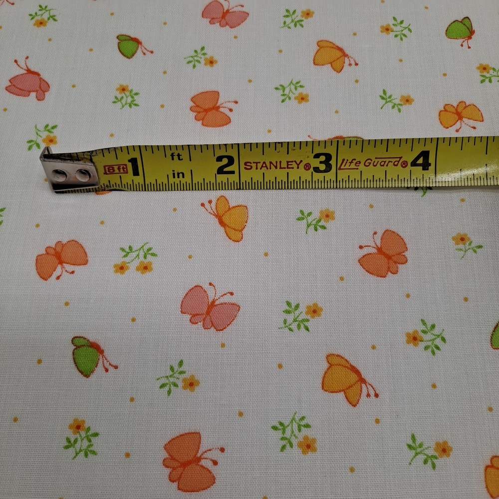 VTG Springs Industries Lightweight Cotton Blend Butterfly Fabric 45×108 Inches