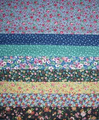 8 Country Florals Calico Fat Quarters Bundle Fabric 100% Cotton Precut