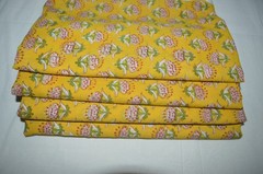 NO TARRIF CHARGES 100%✅ZK_184 Hand Block Floral Print 100%Cotton 10 Yard Fabric