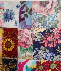 54 pc Lot of 5″ Quilt Fabric Square Precuts Florals 2 Each of 27 Designs
