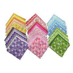Cotton Quilting Fabric Squares, 42 Piece, 5×5 Inch, Pre-Cut | Floral Patchwor…